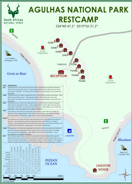 Agulhas Rest Camp Agulhas National Park Map
