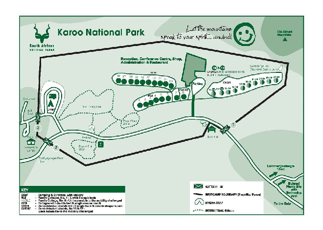 Karoo Rest Camp Karoo National Park Map
