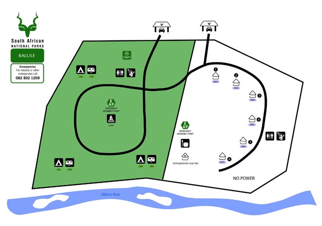 Balule Satellite Camp Kruger National Park Map