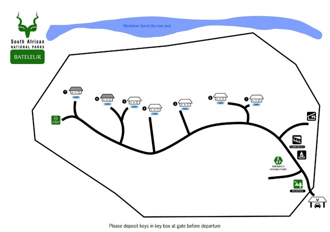 Bateleur Bushveld Camp Kruger National Park Map