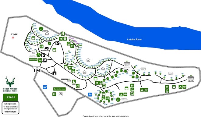 Letaba Rest Camp Kruger National Park Map
