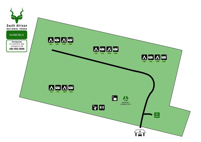 Maroela Satellite Camp Kruger National Park Map