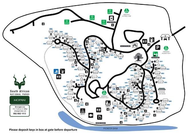Mopani Rest Camp Kruger National Park Map