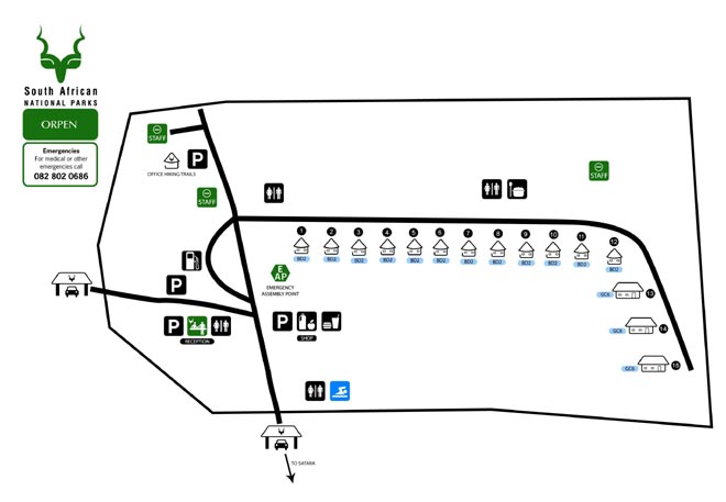 Orpen Rest Camp Kruger National Park Map