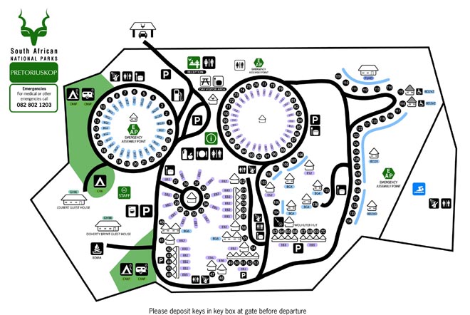 Pretoriuskop Rest Camp Kruger National Park Map