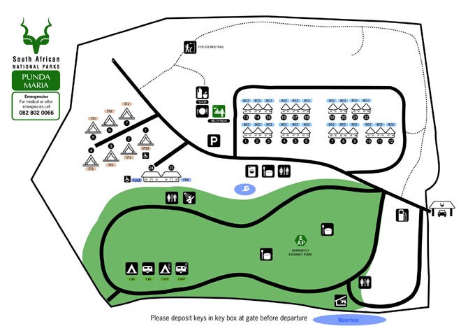 Punda Maria Rest Camp Kruger National Park Map