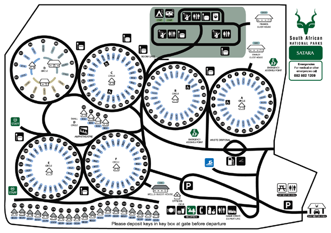 Satara Rest Camp Kruger National Park Map