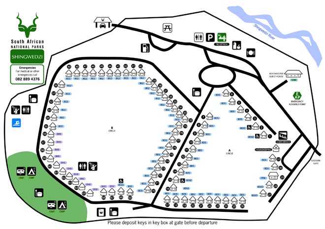Shingwedzi Rest Camp Kruger National Park Map